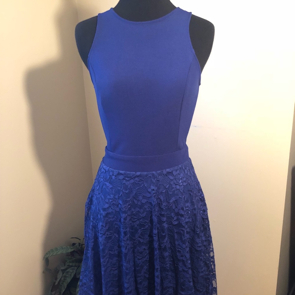 LUSH BLUE HIGH LOW DRESS